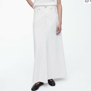 COS White Denim Maxi Skirt